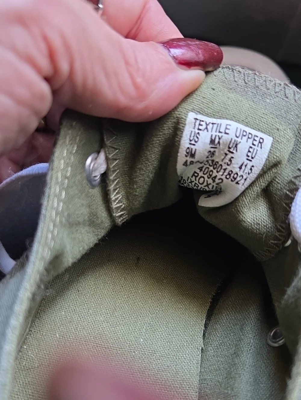 Joe Boxer  Casual Canvas Sneakers in Olive Green Size 9 Y2k